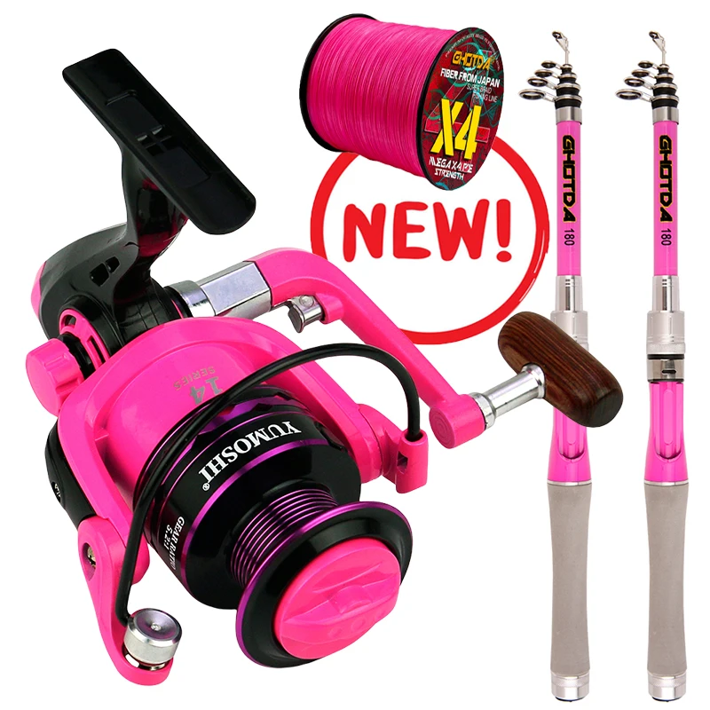 5/6/7 секунд телескопическая спиннинговая приманка удочка и катушка для приманки