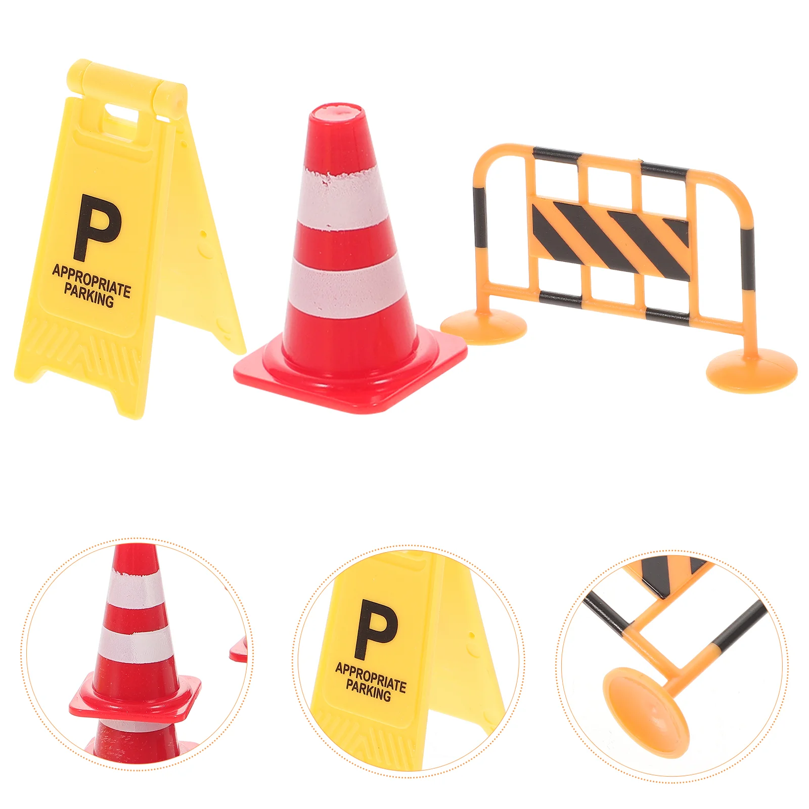 

Mini Traffic Roadblock Cars Toy Safety Fence Toy Kids Traffic Signs Cars Playset