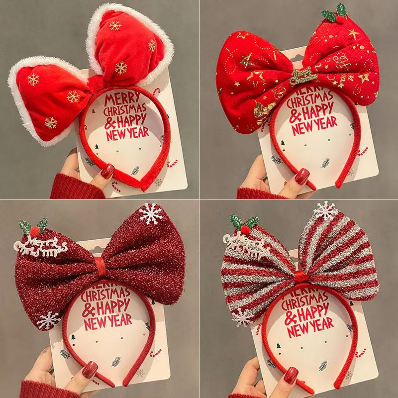 

Christmas Sen Deer Horn Hair Band Female Santa Claus Hair Band Headwear Holiday Dress Headband Hair Band Headwear Antlers Mouse