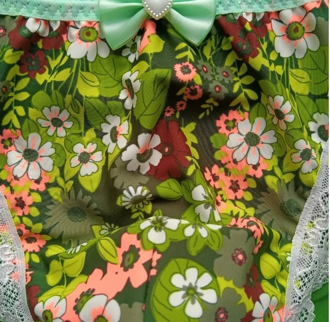 Мужской цветочный принт зеленое кружево мягкий шелковистый на ощупь женский