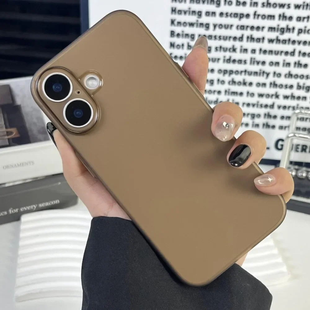 Матовый ультратонкий прозрачный матовый Силиконовый чехол из ТПУ для iPhone 16 15 Pro Max