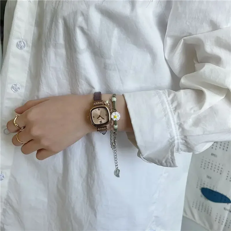 Relogios Feminino Популярные женские часы с украшением диким поясом модные простые