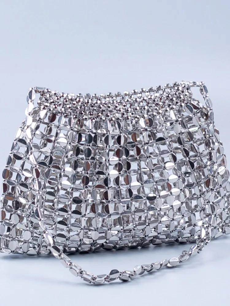 

Women's bag beaded woven fashion trend shoulder bag