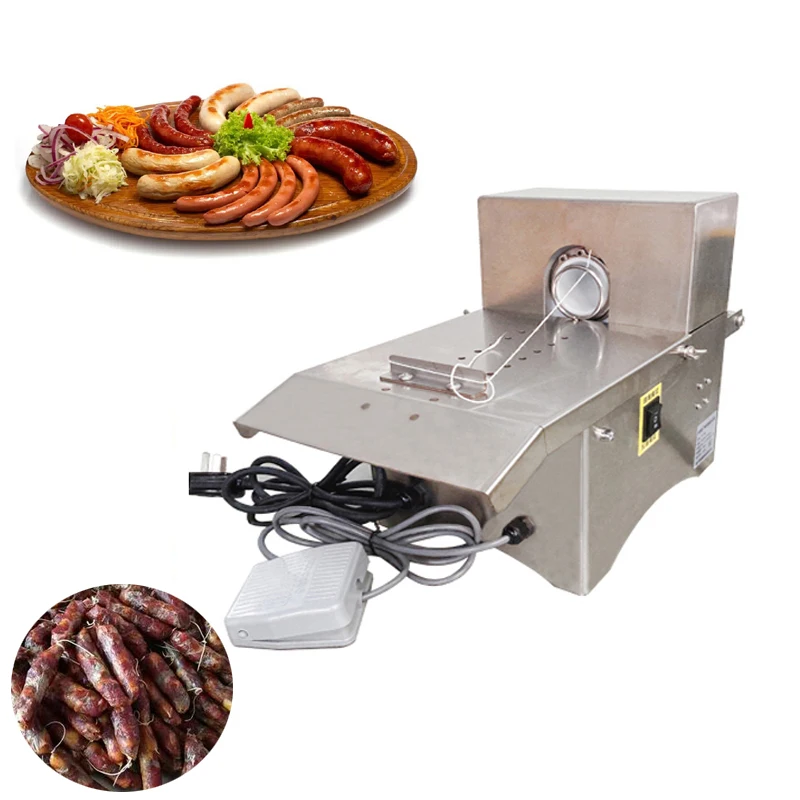 

Food Grade Stainless Steel 110v 220v Electric Advanced Sausage Tying Machine Tabletop Sausage Knotting Machine With 42mm