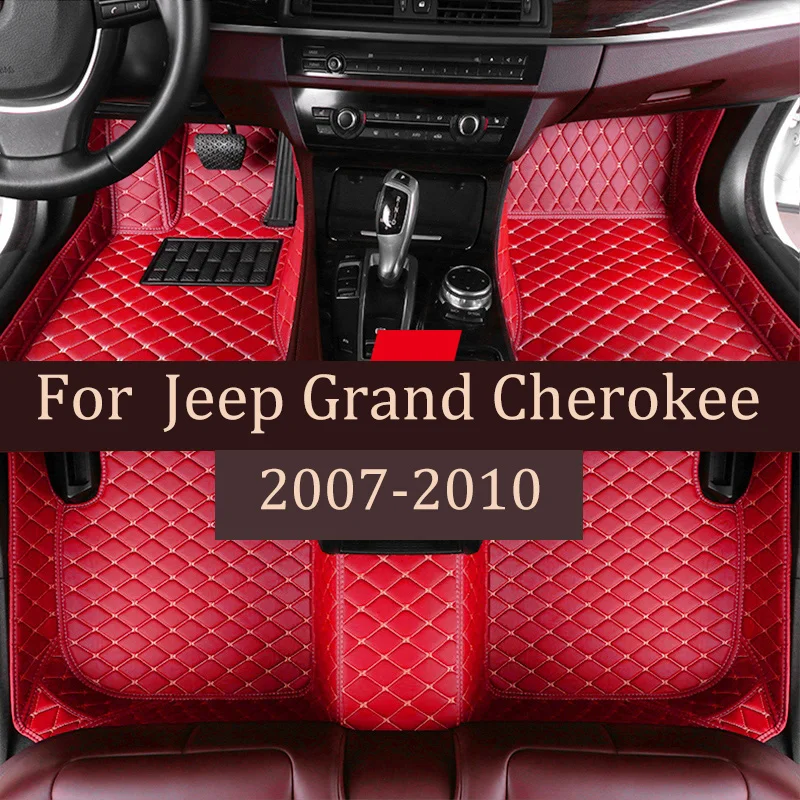 Купи Custom Made Leather Car Floor Mats ForJeep Grand Cherokee 2007 2008 2009 2010 Interior Details Auto Carpets Rugs Foot Pads за 1,920 рублей в магазине AliExpress