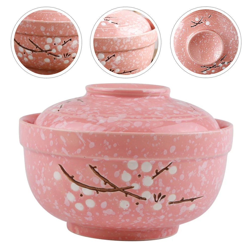 

Lid Soup Bowl Ceramic Tureen Steam Noodle Serving Porcelain Bowls Stew Lids Steamingcup