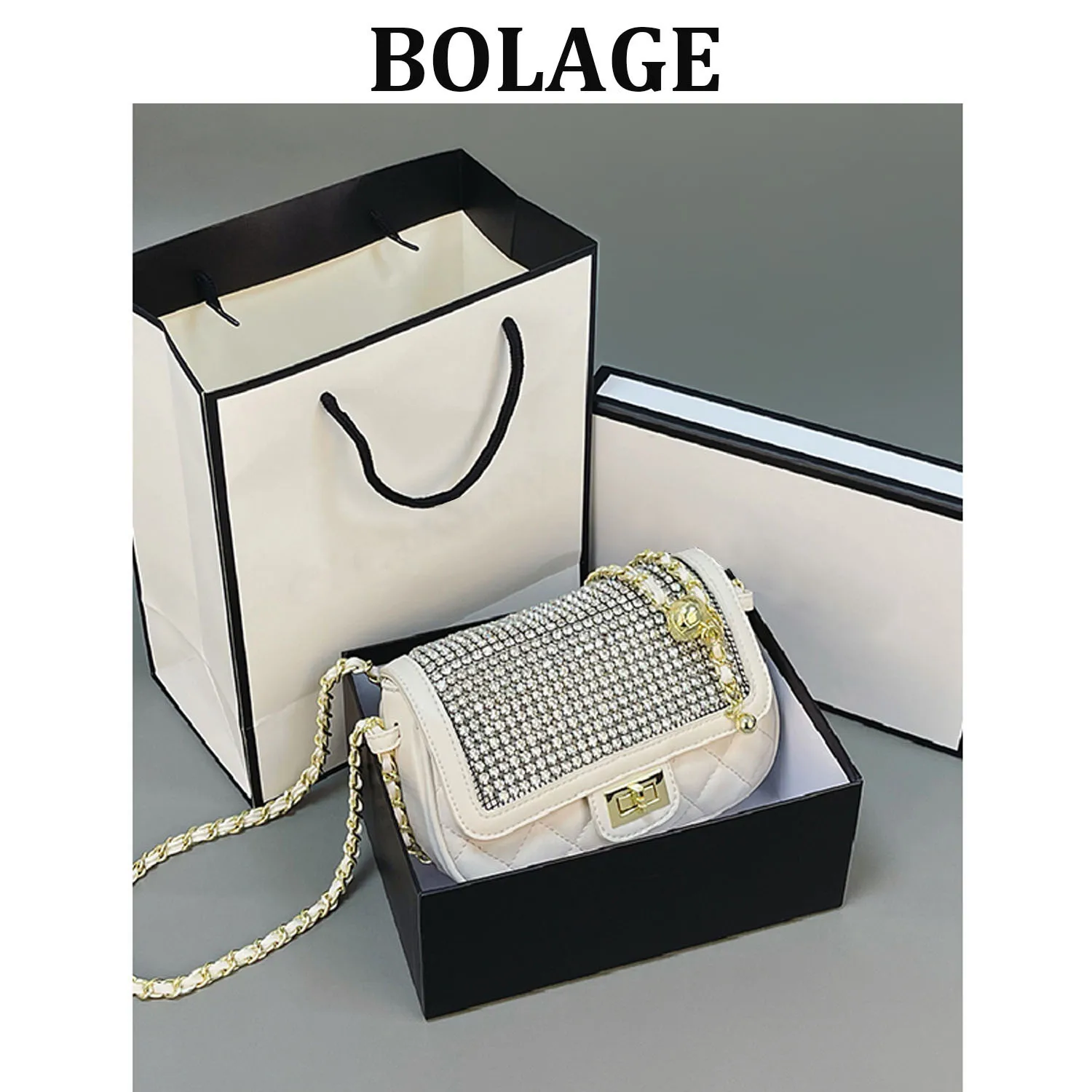 

High-quality niche bag women's 2022 new trendy fashion all-match summer chain diamond-studded one-shoulder messenger bag