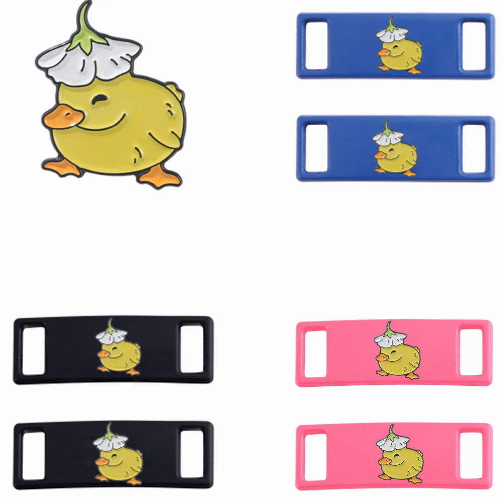 

Маленькая желтая утка с пряжкой-зонтиком для шнурков, металлические шнурки AF1 аксессуары для пряжки для обуви, шнурок с замком «сделай сам», ...