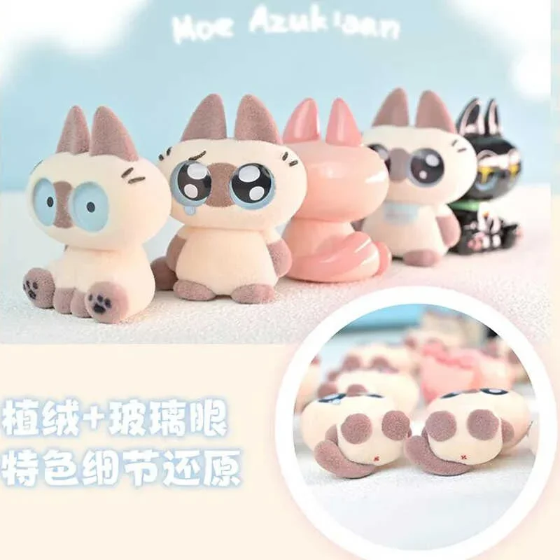 Подлинная модель Moe Azukisan серии глухая коробка сиамская кошка из пасты