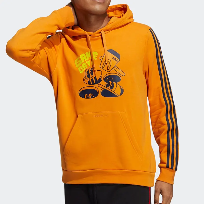 Фото Мужская полосатая толстовка adidas Neo с мультяшным буквенным принтом HA2250 №1