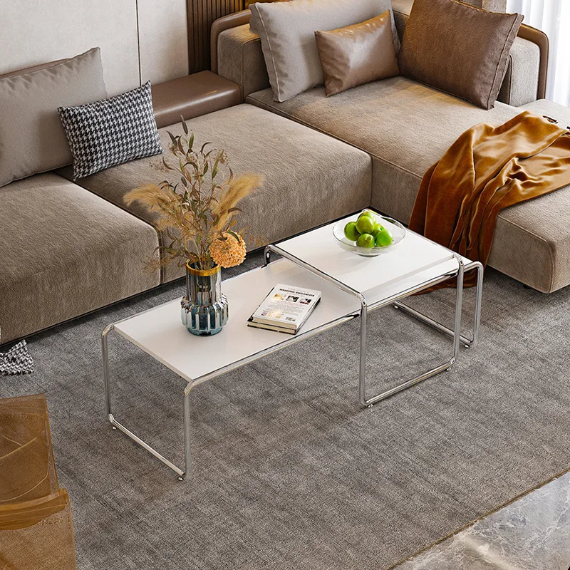 Mode Schmiedeeisen Couchtisch Kombination Koreanische Edelstahl Kreative Kleine Tisch Mittelalterlichen Beistelltisch Japanische