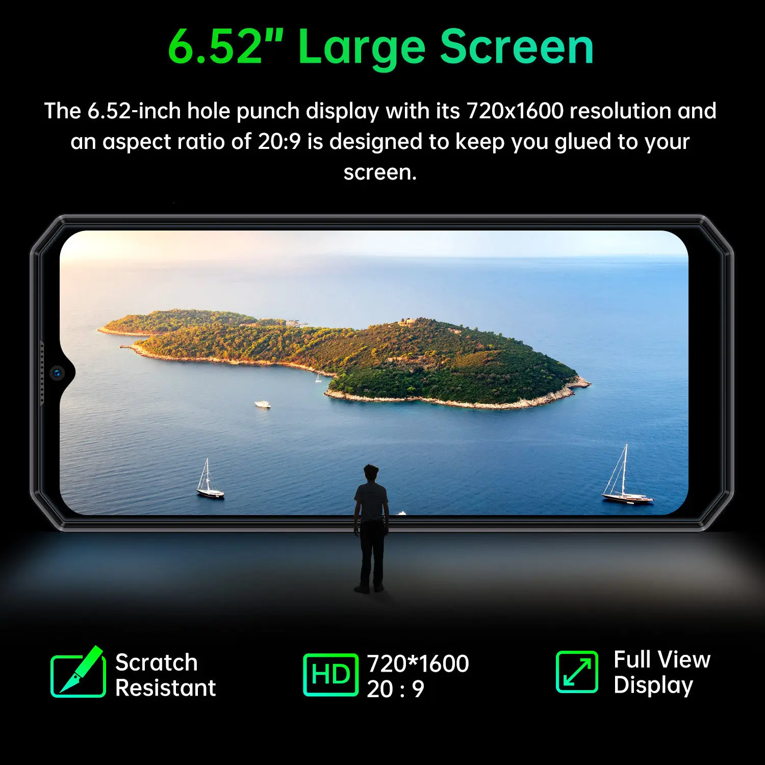 Oukitel K15 Plus Mobile Phones 10000mAh 6.52'' Display Android Unlocked Smartphone 13MP Triple Rear Cameras NFC Cellphones