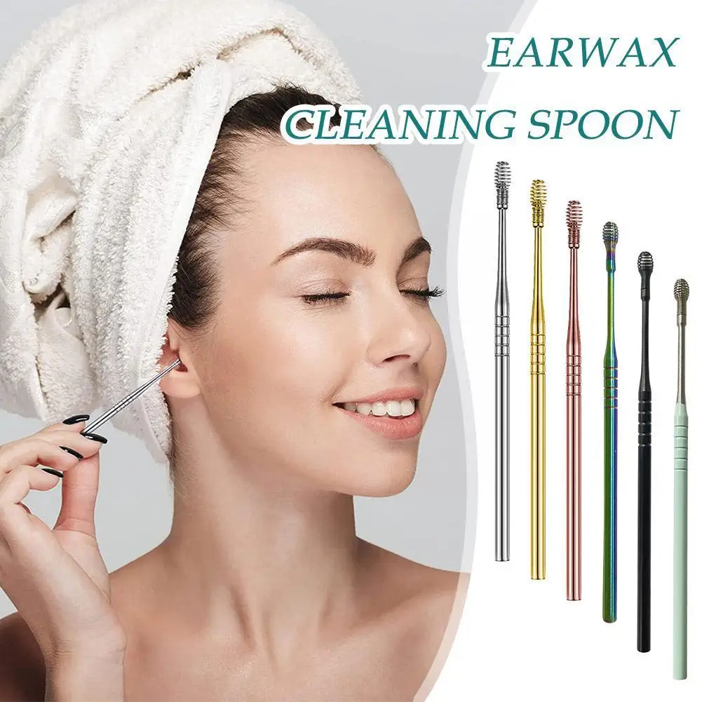 

Ухочистка из нержавеющей стали, прибор для чистки ушей, с ложкой для ушей