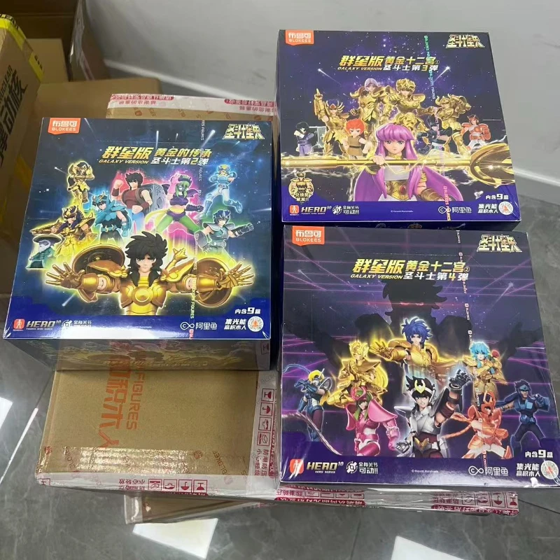 Фото Оригинальные фигурки Blokees Saint Seiya Galaxy GV03 и GV04: Афина, Телец, Овен, Лев, Кики. Детские игрушки, подарок. №1