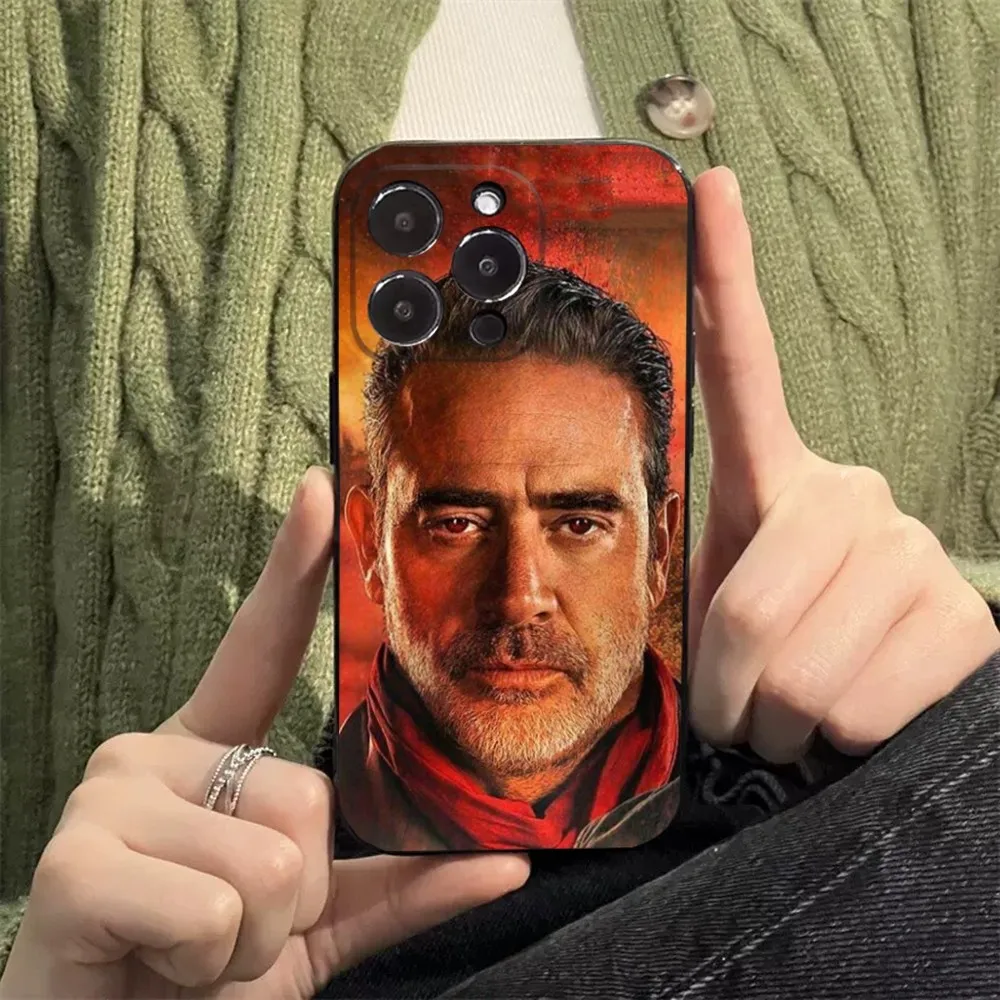 Чехол для телефона Dead Negan Apple iPhone 15 14 13 12 11 XS XR X 8 7 Pro Max Plus mini силиконовый черный