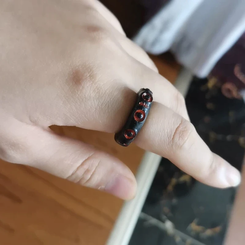 Bhutan Dujom Rinpochey Rahula Protector Девять глаз Буддическое кольцо Mheidoga SangyeWangdi