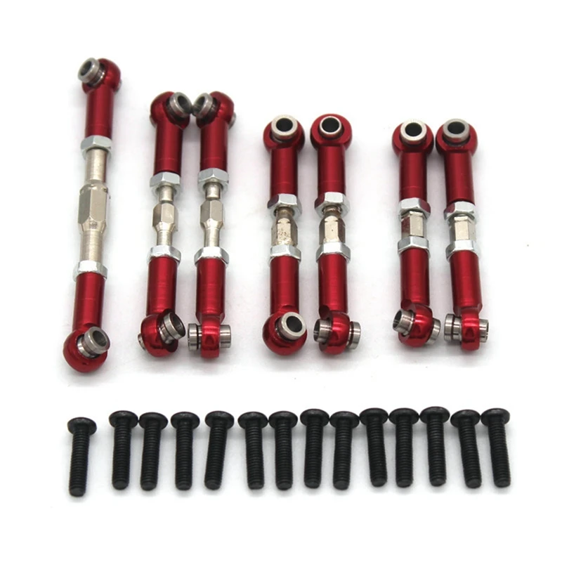 

Metal Front Rear Tie Rod Linkage Servo Link Rod Pull Rod Set For Wltoys 104072 1/10 RC Car Upgrades Parts Accessories