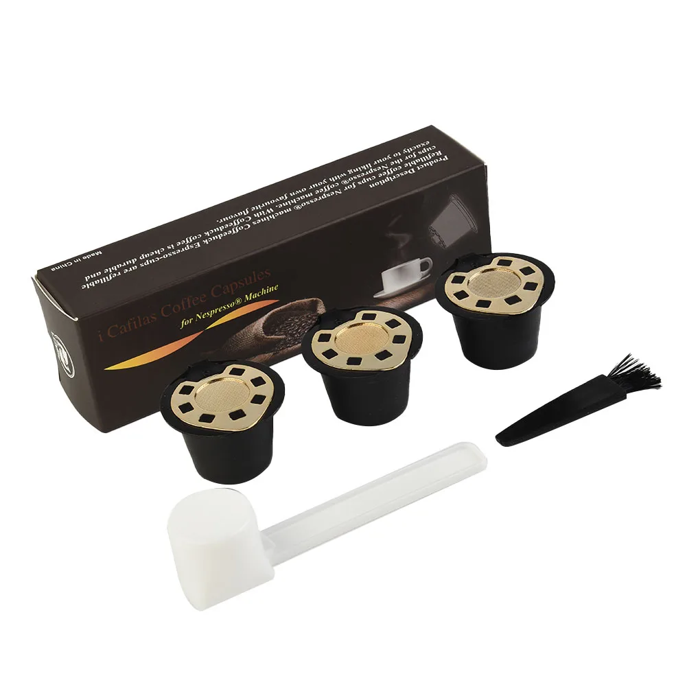 

3PCS Reusable Coffee Filter Capsule Pods For Maker Machine Refillable Perfect Gift For Coffee Lovers Brand New