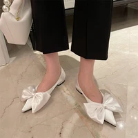 flat shoes womens 2022 new versatile sweet sweet black shallow mouth pointed soft sole single shoes summer
