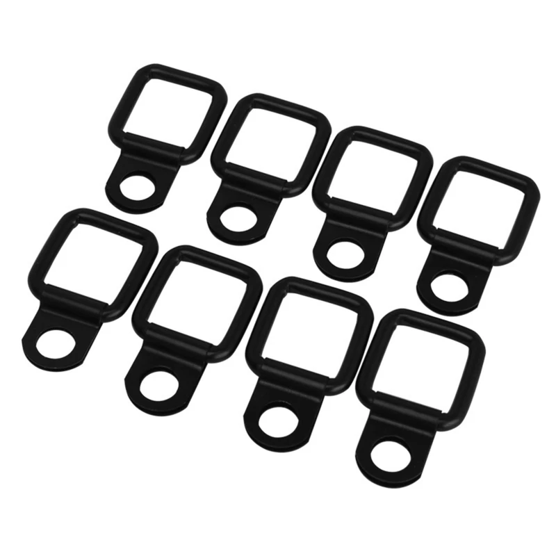 

2022 New 8Pcs Black D Shape Pull Hook Tie Down Anchors Ring Cargo Tie Down Ring for Car Trailers RV Boats