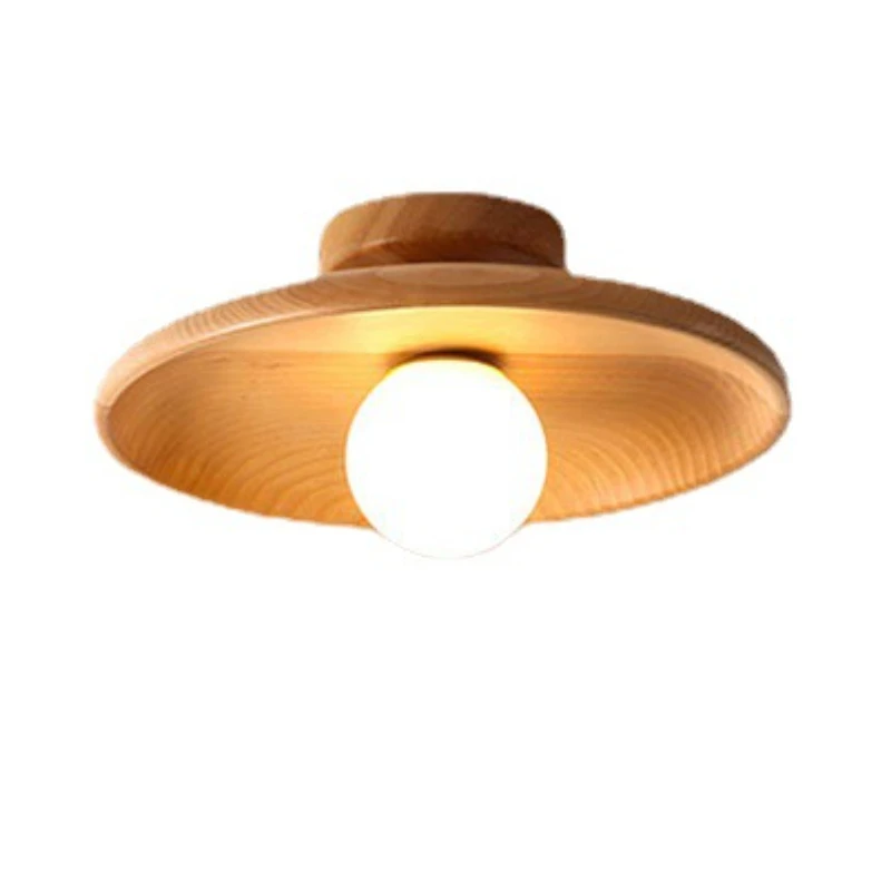 

Modern Simple Round Wood Ceiling Lights Foyer Study Bedroom Kitchen Light Fixture LED Bulbs Indoor Lighting Lustre Home Decor CE