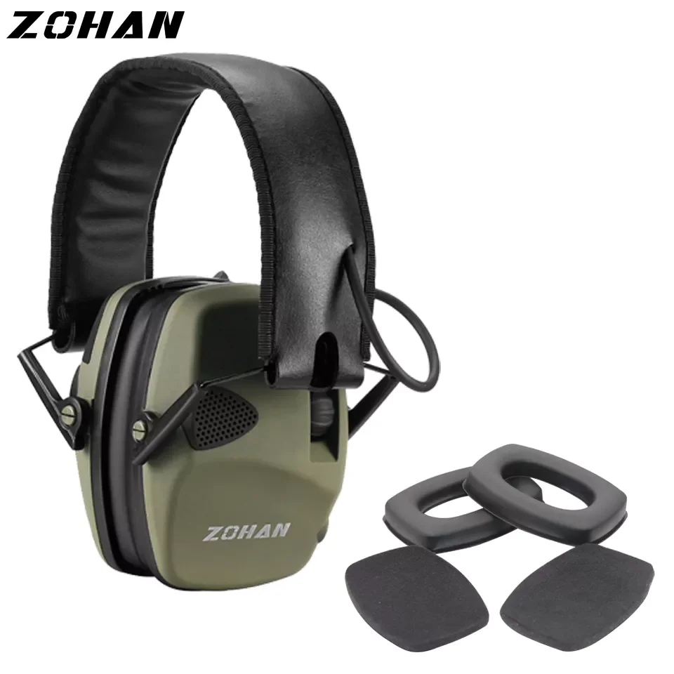 

ZOHAN Shooting Hearing Protection Electronic Tactical Headset noise cancelling Hunting Shoot with Replacement Ear pads