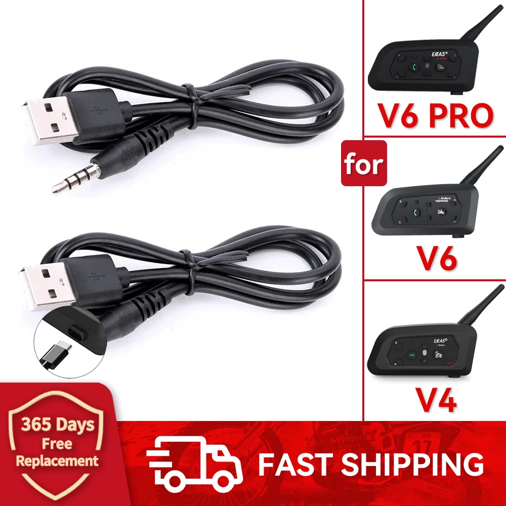 

Motorcycle Helmet Intercom USB Charging Cable for EJEAS V6 Pro V4C Vnetphone V6 V4 Bluetooth Helmet Intercom Headset Accessories