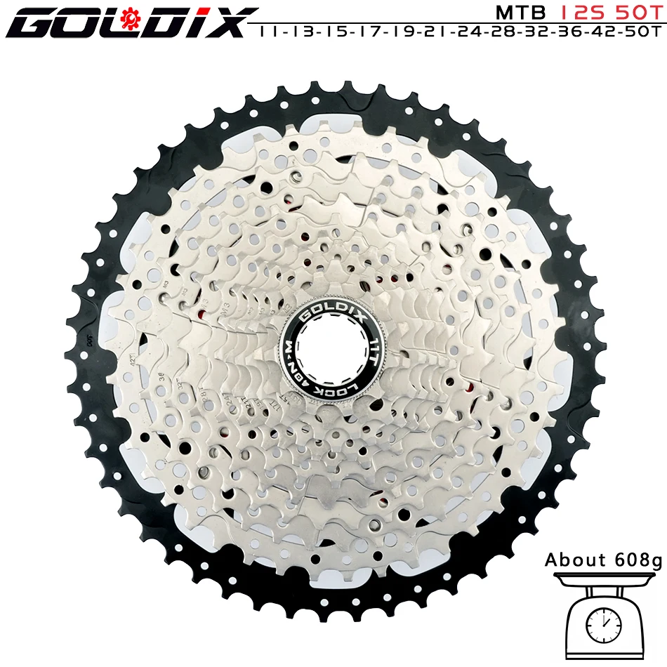 GOLDIX MTB Cassette K7 8/9/10/11/12 Speed 36/40/42/46/50/52T ZTTO SUNSHINE Bicycle Freewheel Bicycle Sprocket for Shimano/SRAM