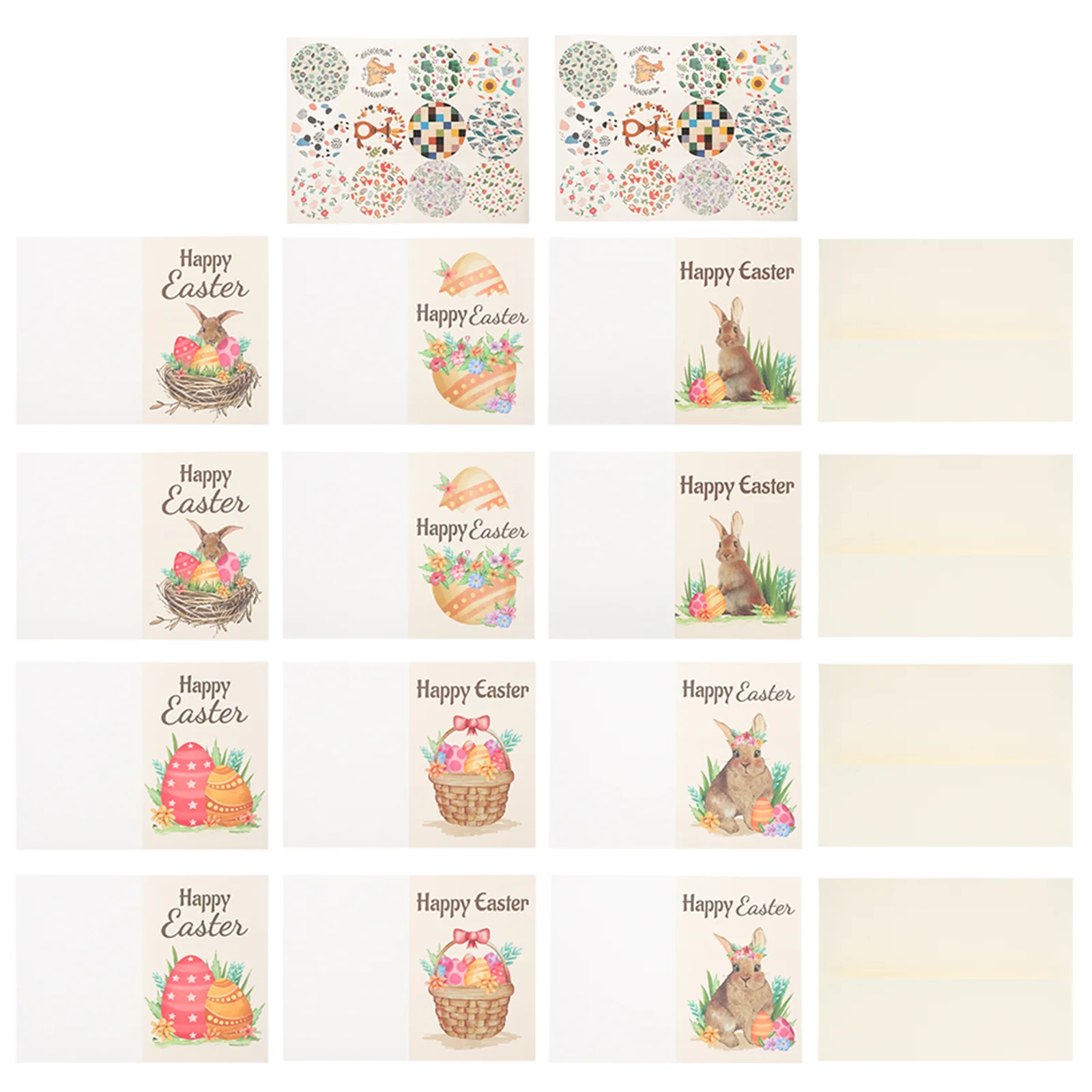 

24 Sets Exquisite Easter Style Blessing Cards Festival Themed Blessing Cards