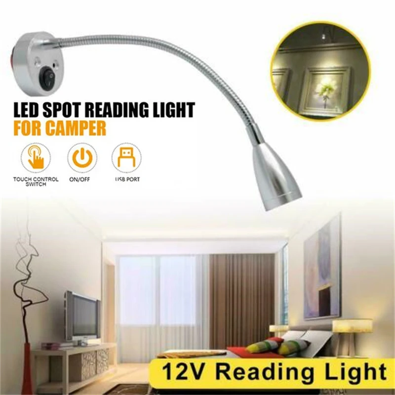 

12 В Светодиодный точечный светильник для чтения светильник нее освещение, освещение светильник фургона, Автодома, кемпера, фургона, лодки (...