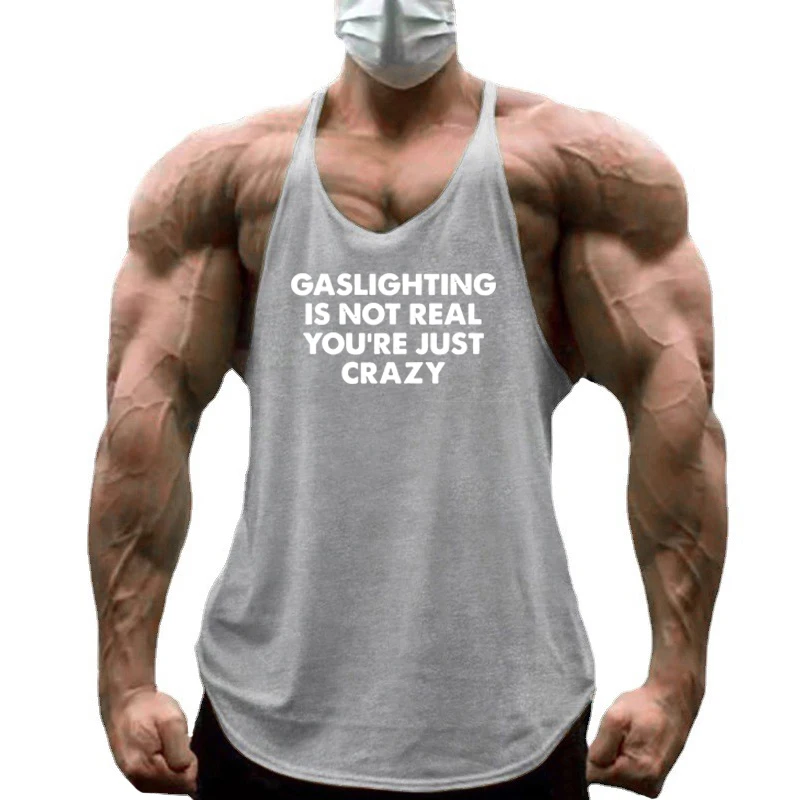 Мужской жилет Muscleguys с Y-образным узким плечевым ремнем летние хлопковые футболки