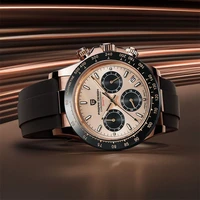 pagani design sapphire mens analog stainless steel chronograph waterproof quartz watch luxury brand sapphire mens 40mm 2022 new