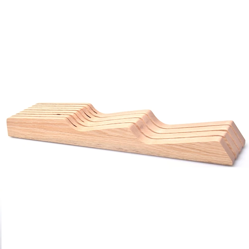 

Ящик для ножей с 7 отделениями, держатель для ножей для кухни, органайзер для ящиков для ножей, идеально подходит для дома и поваров