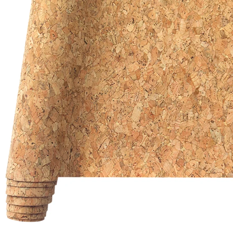 

Portuguese Real Cork Fabric Embossing PU Faux Leather Sheets Making for Bows earrings Handbag Sewing Crafts 46*135cm