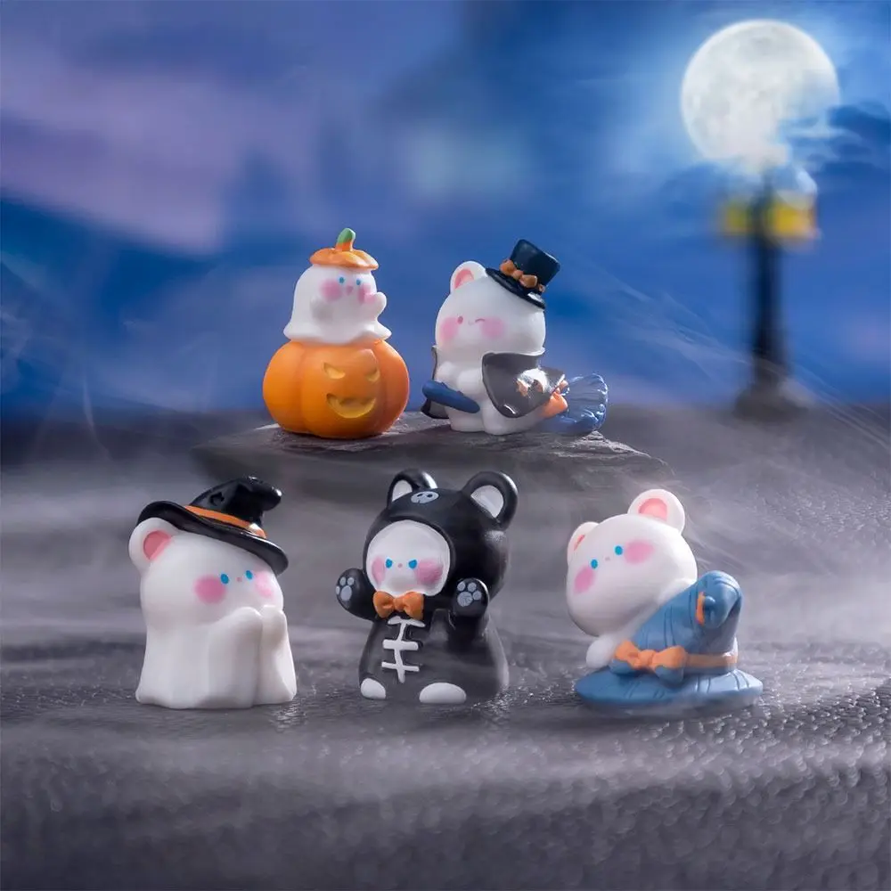 Аксессуары для Хэллоуина мультяшная тыква медведь кукла из смолы разноцветный