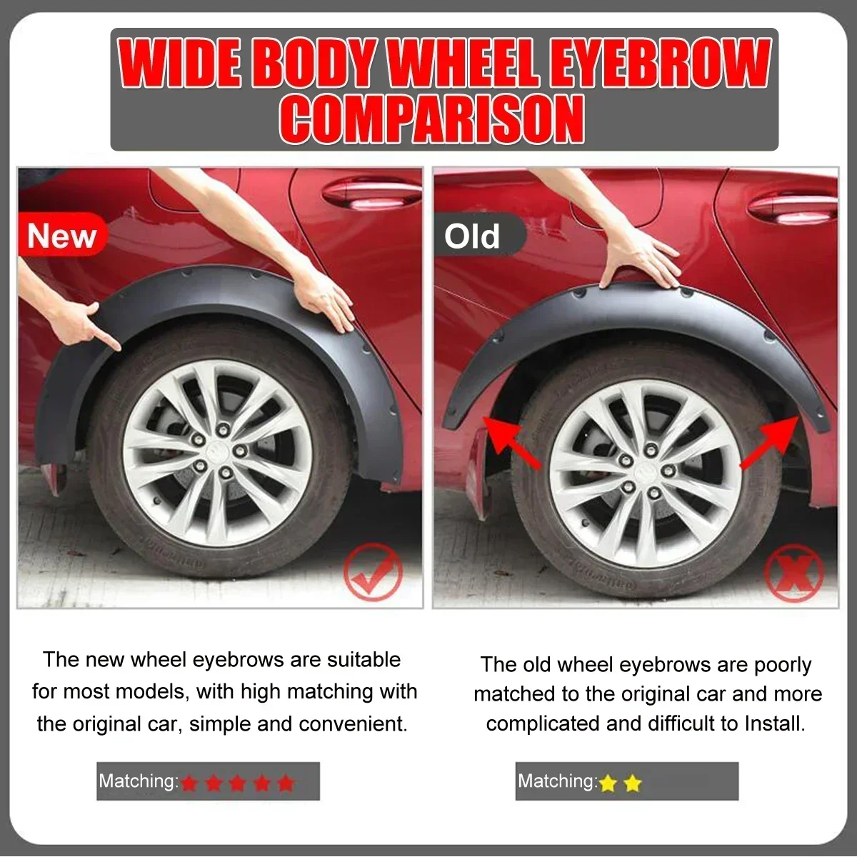 4x Flexible Universal Car Wide For Fender Flares Wheel Arches BMW F32 F33 F36 E90 E92 E93 BENZ W205 W204 W203 Body Kit