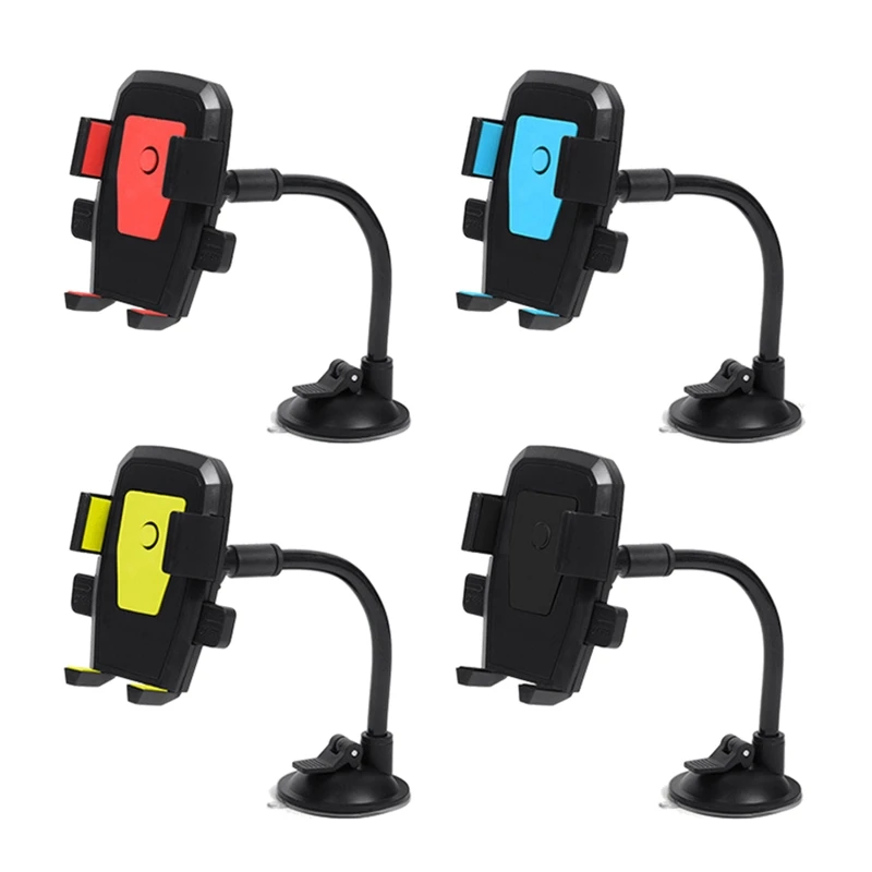 

Car Phone Gooseneck Windshield Mount Cradle Suction Cup for 60-100mm Width Devices Free Rotations Universal Stand