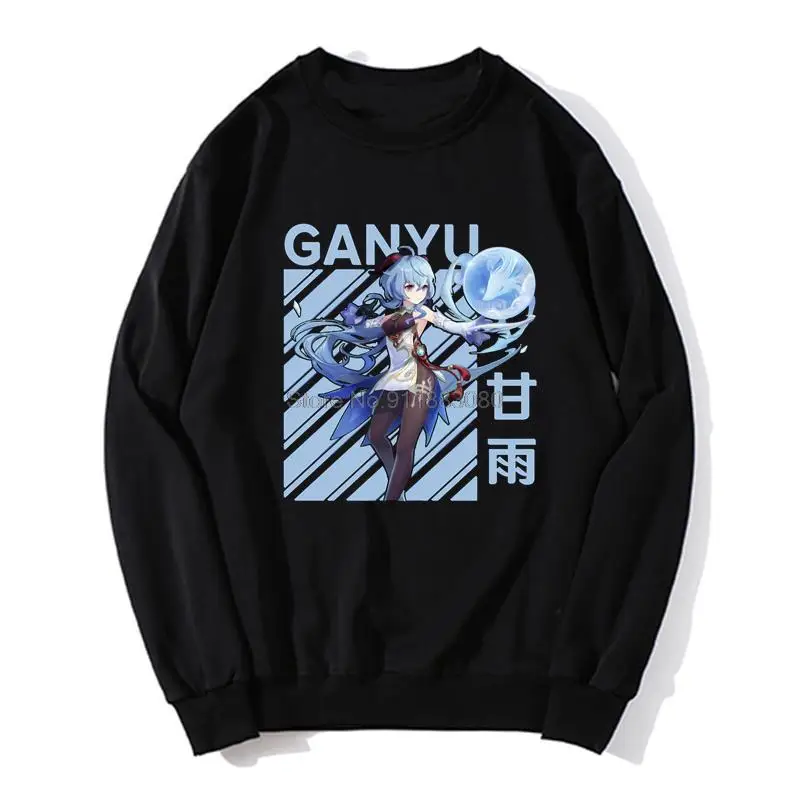 

Genshin Impact Ganyu Hoodie Men O-neck Hoodies Sweater Sweatshirt Harajuku Streetwear