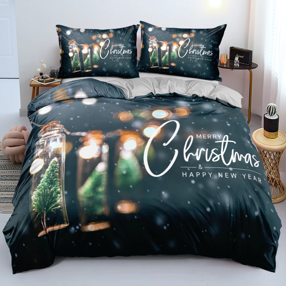 

Ice Snow Scenery Tree Print Duvet Cover Queen King Size Dreaminess Bedding Set For Adult Teen Bedroom Summer Quilt Cover 2/3Pcs