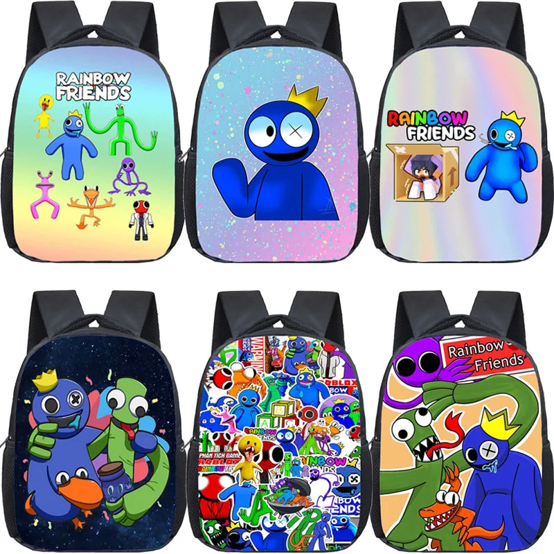 

Funny Game Rainbow Friends Kindergarten Backpack Toddler Cartoon School Bag Kids Waterproof Bookbag 3D Mini Backpacks Mochila