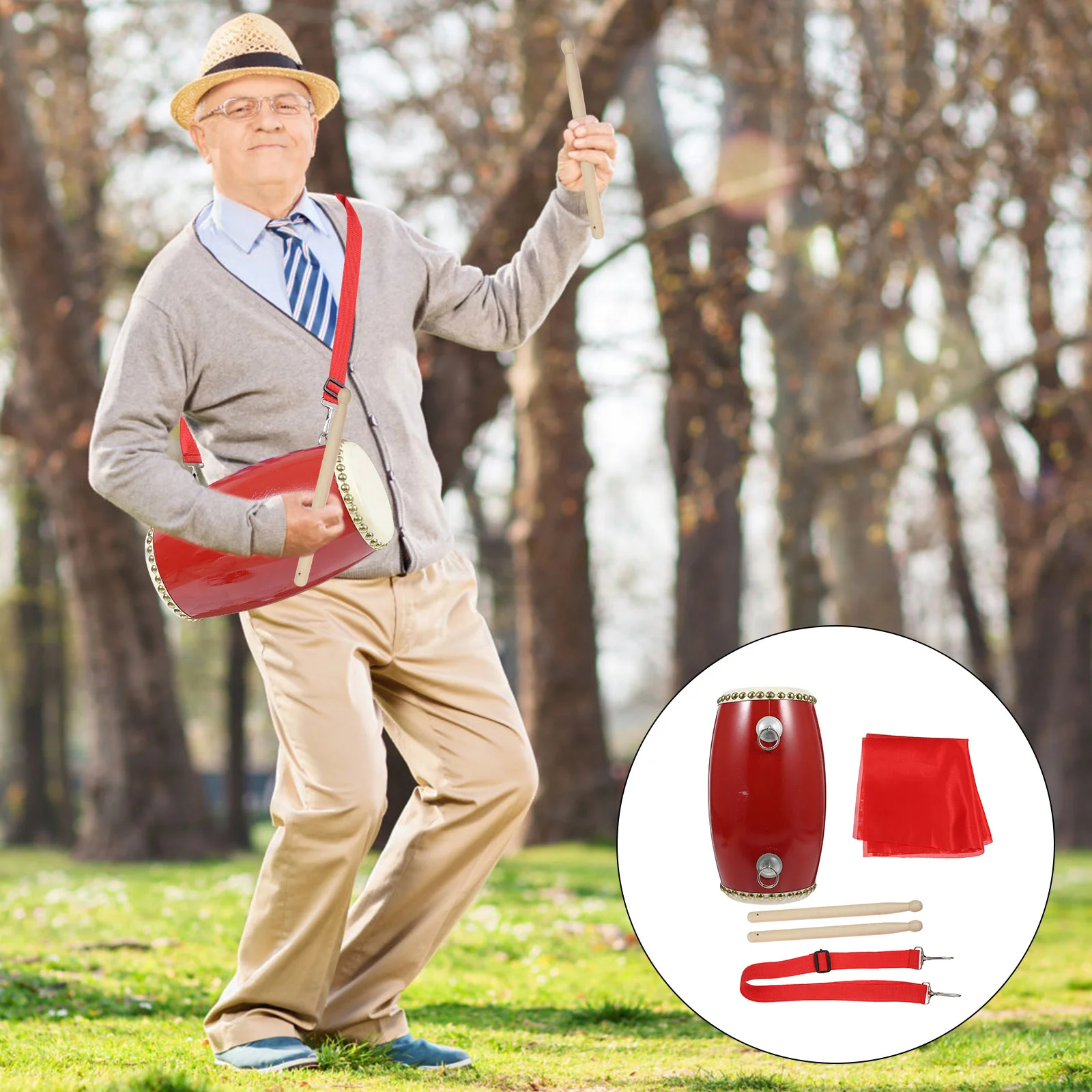 Ручной барабан на талии бубны из овчины для взрослых простые забавные торжества