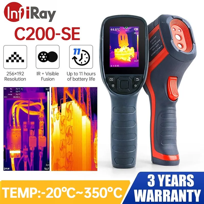 

Infiray Infrared Thermal Imager C200SE 256x192 Pixel PCB Circuit Industrial Testing Floor Heating Handheld Thermal Camera