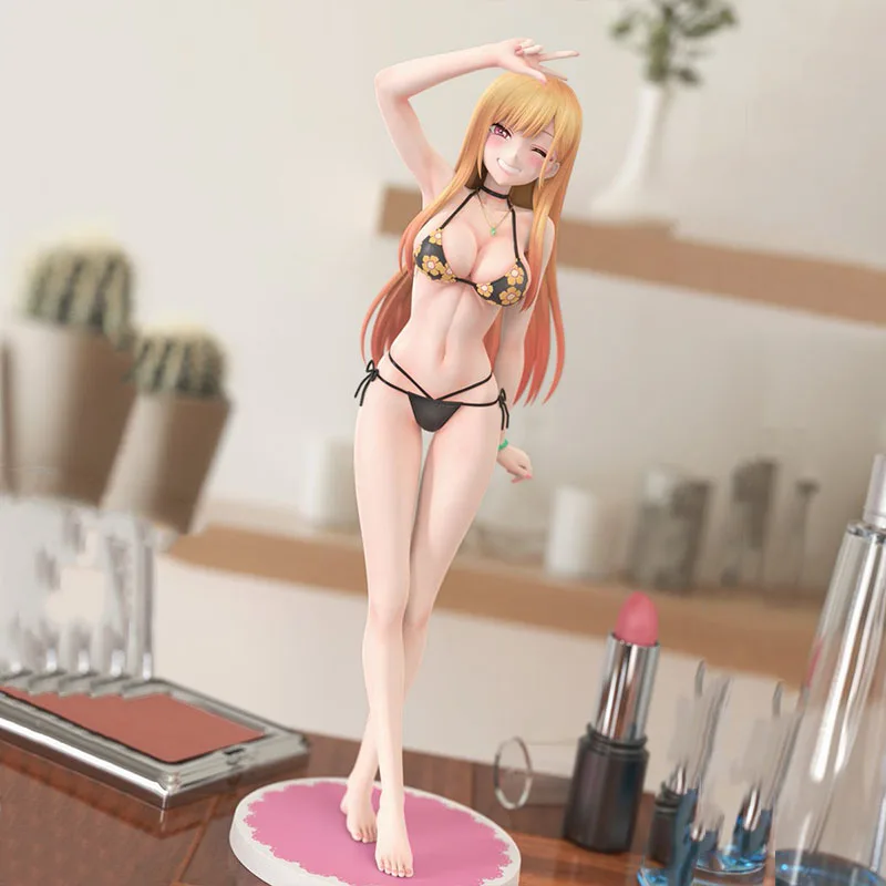 

24cm PVC Anime Figure Marin Kitagawa My Dress-Up Darling Marin Kitagawa Bikini Action Figure Adult Collection Model Doll Toys