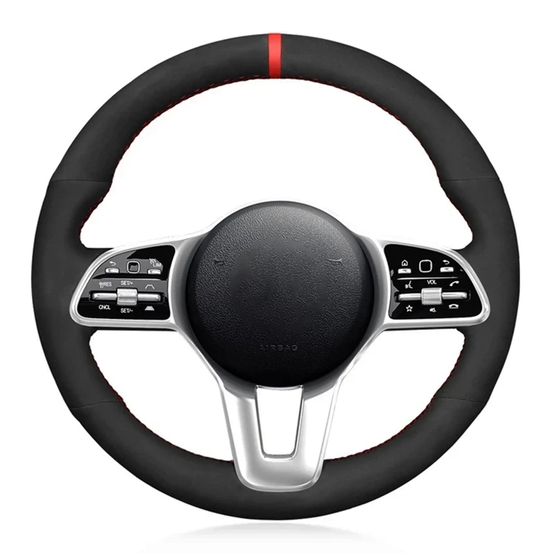 

Non-Slip Suede Braid Car Steering Wheel Cover For Mercedes-Benz A-Class B-Class C-Class E-Class CLS-Class GLE-Class GLA-Class