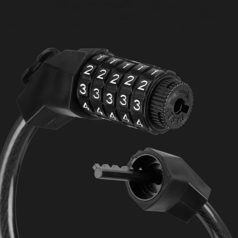 Велосипедный замок с защитными спиральными ключами для велосипедного кабеля
