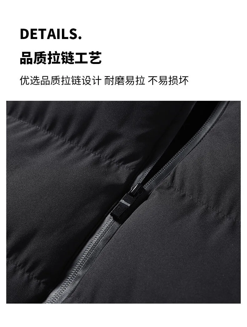 2023 autumn winter men's down cotton vest warm comfortable leisure solid color men's LOGO can be customized