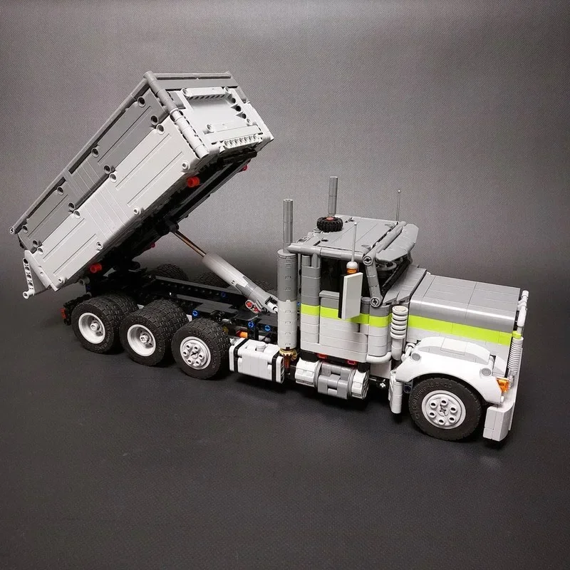 MOC- 129295 Классический день Freightliner кабина самосвал строительный блок модель 1746