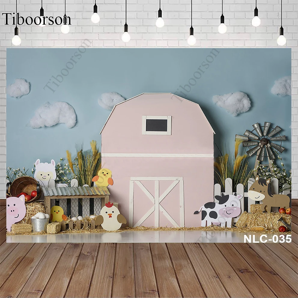 

La Granja De Zenon Newborn Photography Props Birthday Pink House Decor Backdrop Child Portrait Baby Shower Background Banner