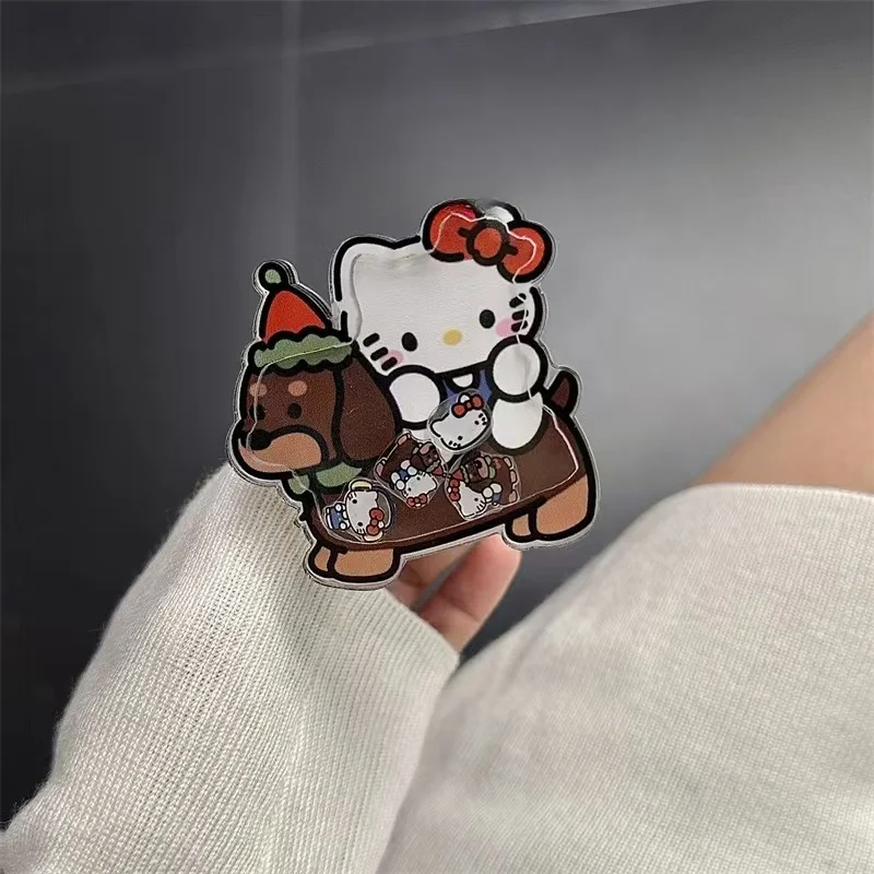 MINISO мультфильм Рождественская такса милый держатель для телефона Hello Kitty