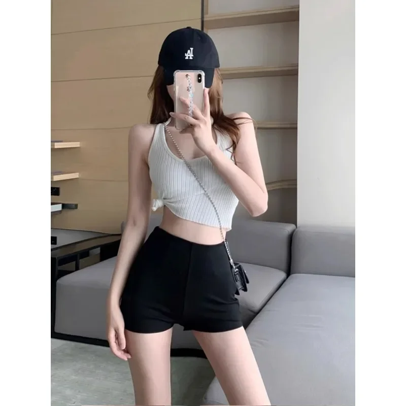 Черные женские весенне-летние верхняя одежда защитные шорты с защитой от